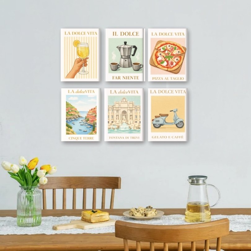 Coffret "Bella Italia" – 6 peintures par numéro