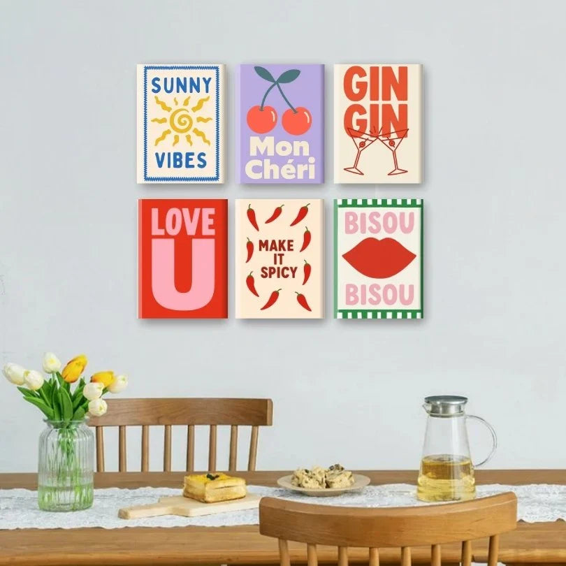 Coffret "Bisou-Bisou" – 6 peintures par numéro
