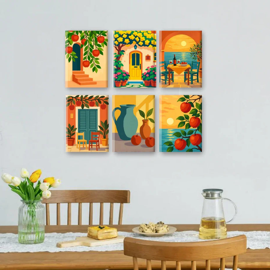 Coffret "Moments Italiens" – 6 peintures par numéro