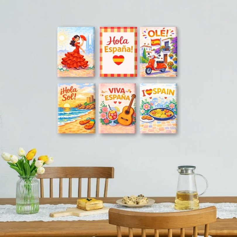 Coffret "Viva España" – 6 peintures par numéro