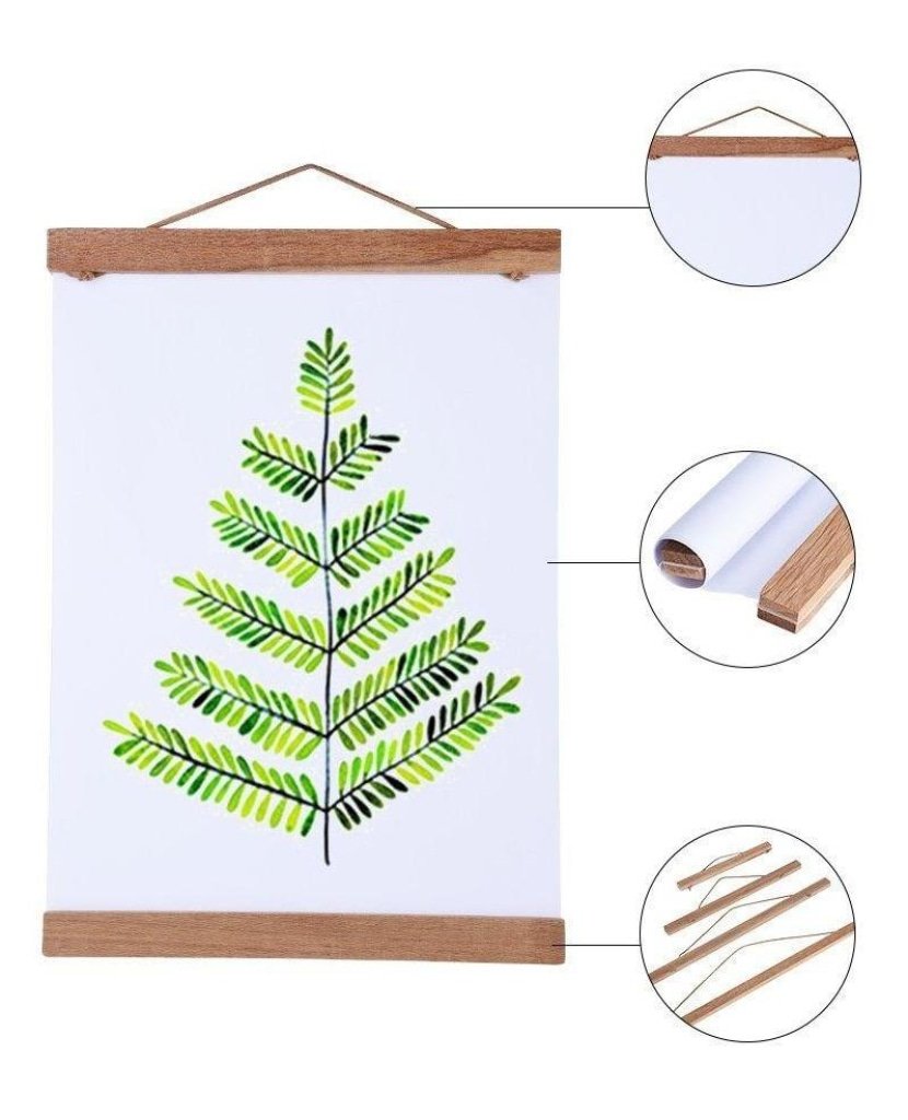 Cadre magnétique en bois – Accrochez votre toile roulée