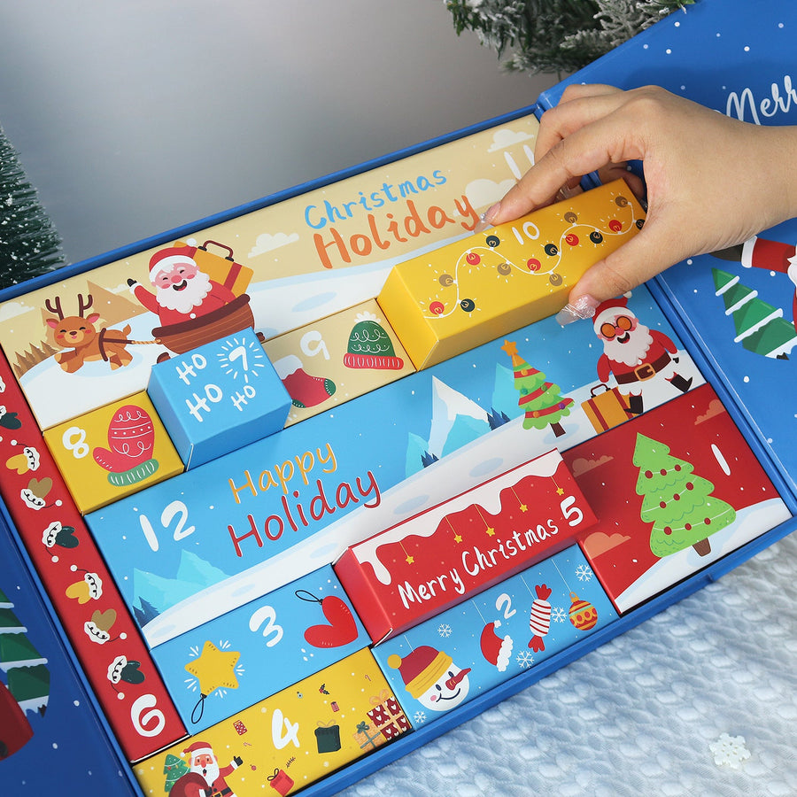 Calendrier de l'Avent Diamond painting « Bonhomme de Neige » – 12 surprises