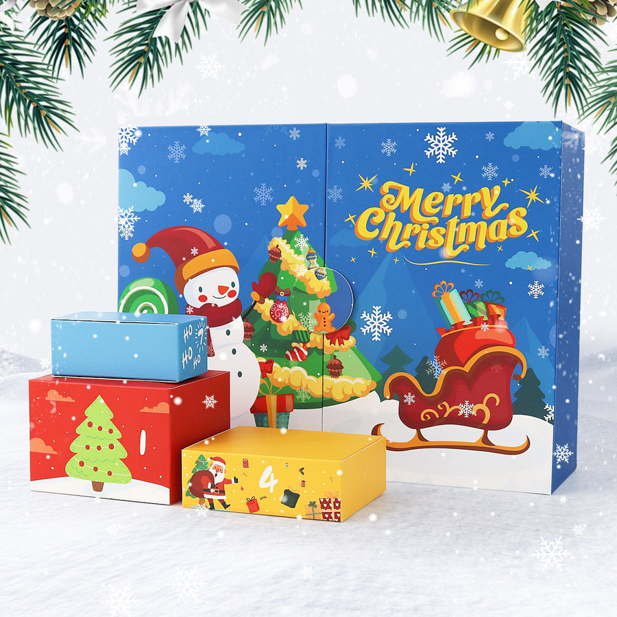 Calendrier de l'Avent Diamond painting « Bonhomme de Neige » – 12 surprises