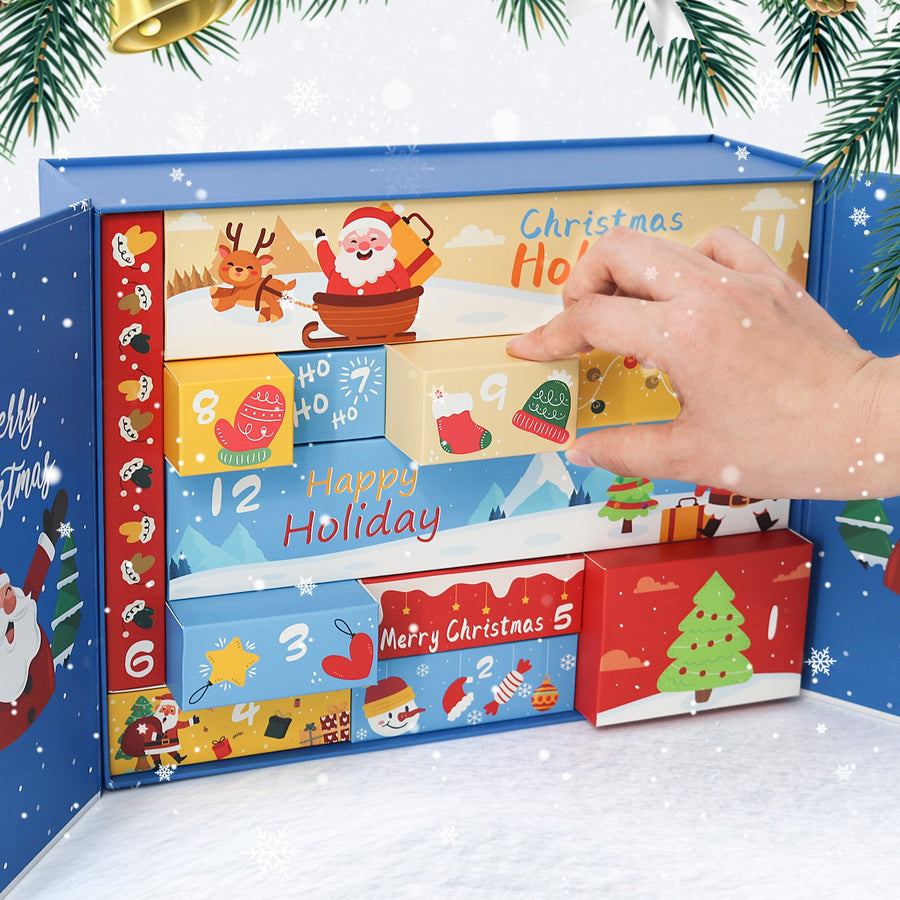 Calendrier de l'Avent Diamond painting « Bonhomme de Neige » – 12 surprises
