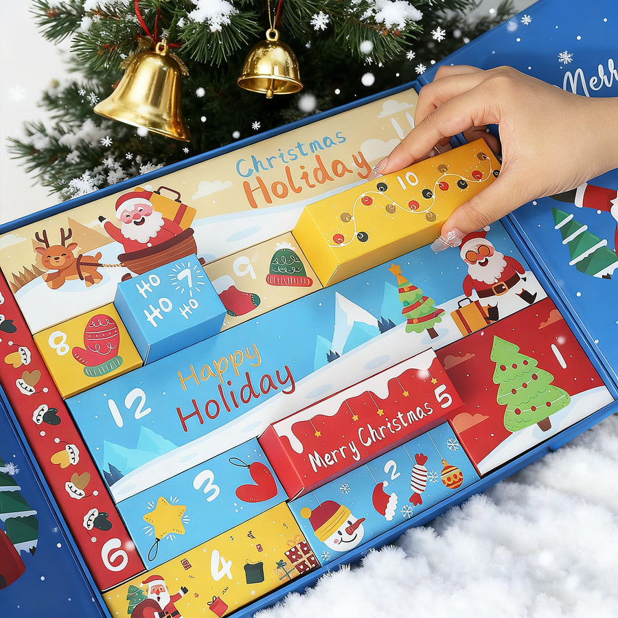 Calendrier de l'Avent Diamond painting « Bonhomme de Neige » – 12 surprises