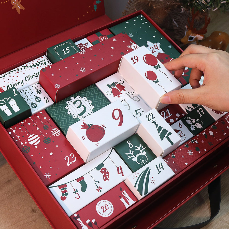 Calendrier de l'Avent Diamond painting « Couronne de Noël » – 24 surprises