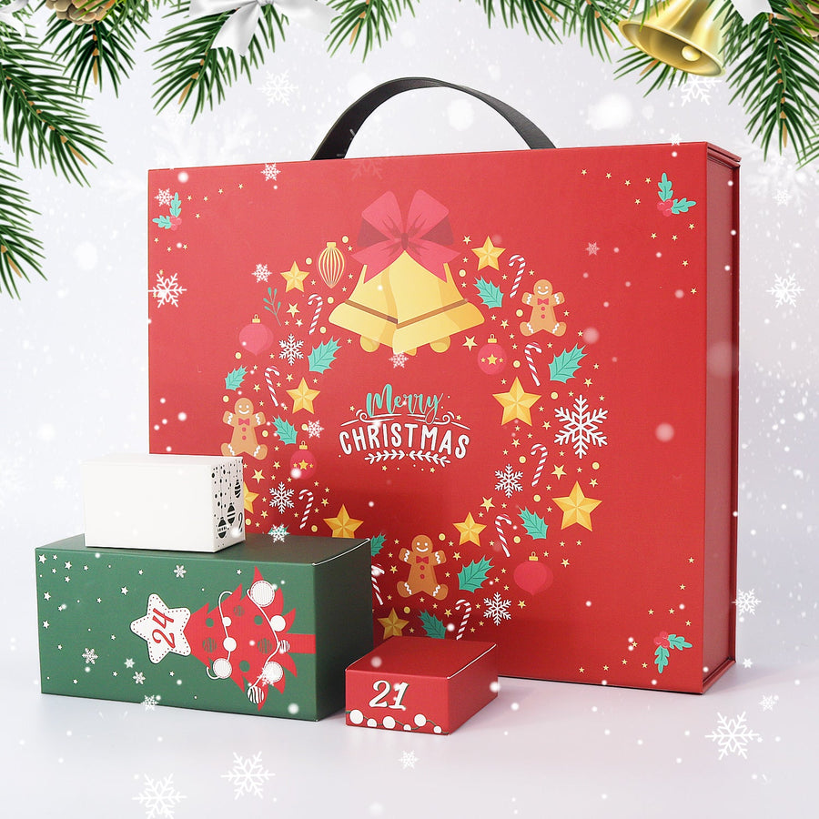 Calendrier de l'Avent Diamond painting « Couronne de Noël » – 24 surprises