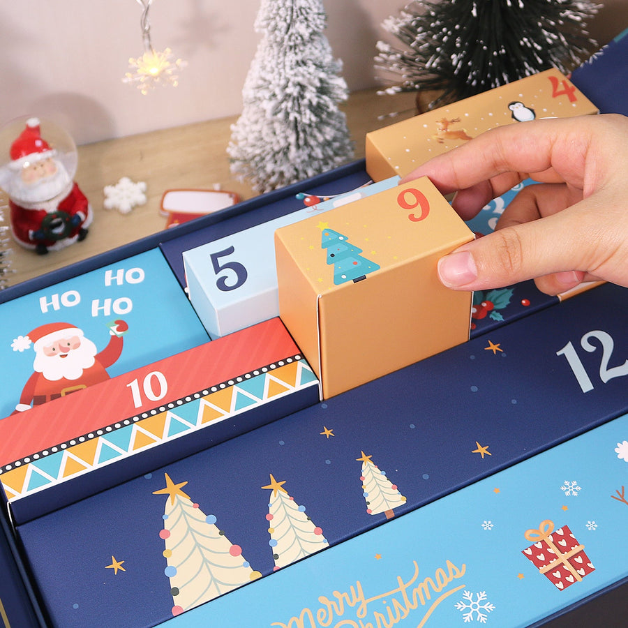 Calendrier de l'Avent Peinture par numéro « Guirlandes de Fête » – 12 surprises