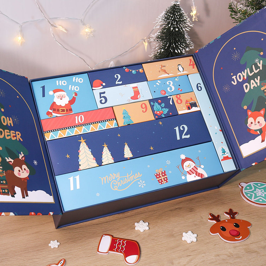 Calendrier de l'Avent Peinture par numéro « Guirlandes de Fête » – 12 surprises