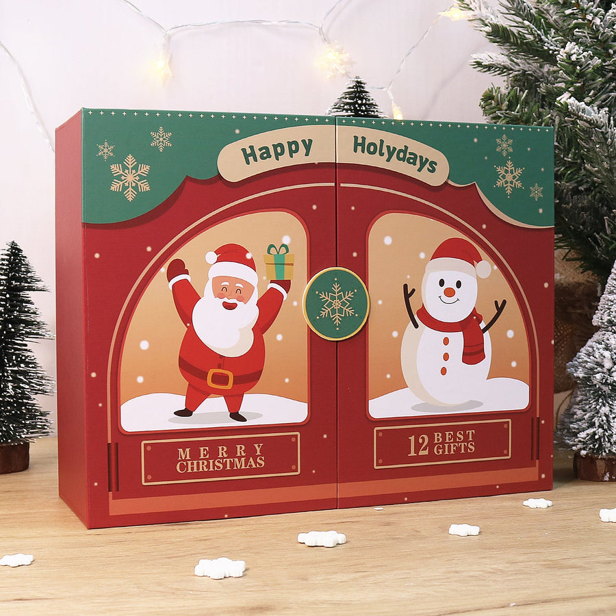 Calendrier de l'Avent Peinture par numéro « Père Noël & Bonhomme de Neige » – 12 surprises