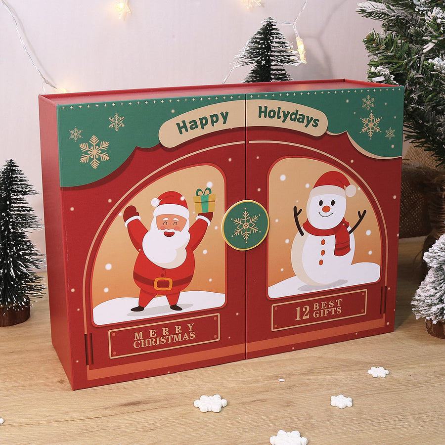 Calendrier de l'Avent Peinture par numéro « Père Noël & Bonhomme de Neige » – 12 surprises