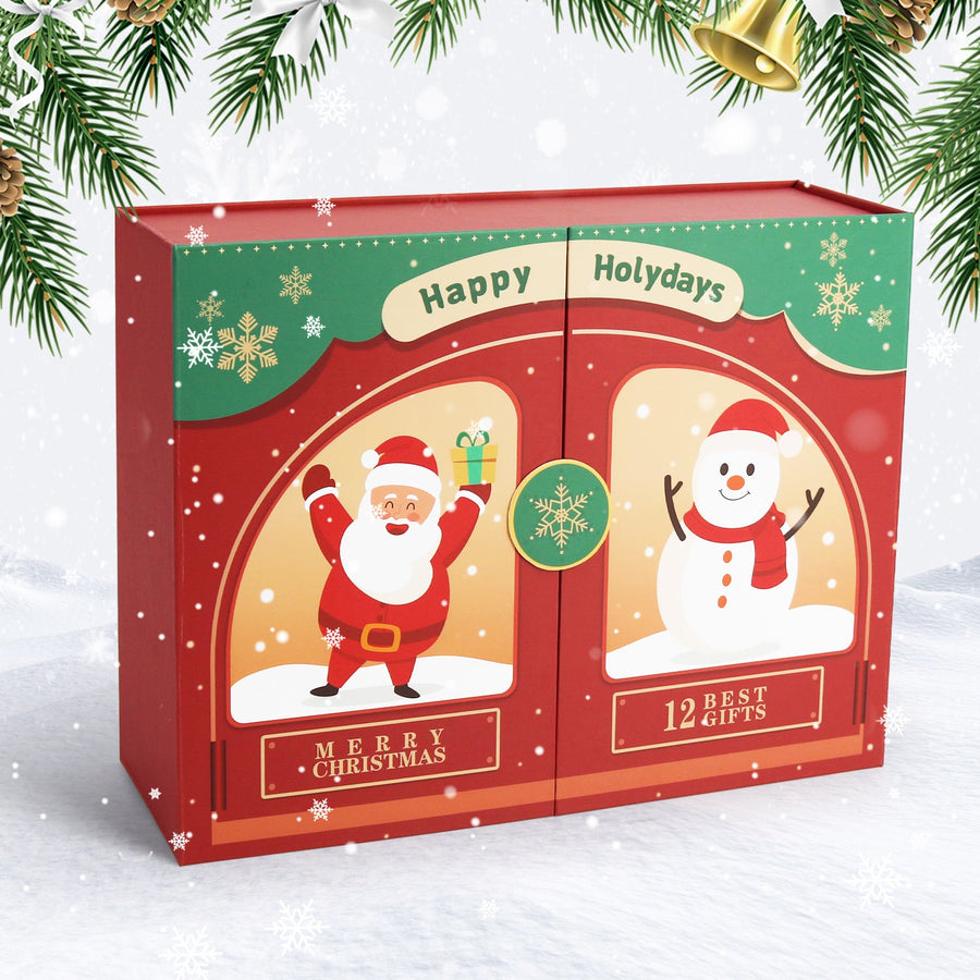 Calendrier de l'Avent Peinture par numéro « Père Noël & Bonhomme de Neige » – 12 surprises