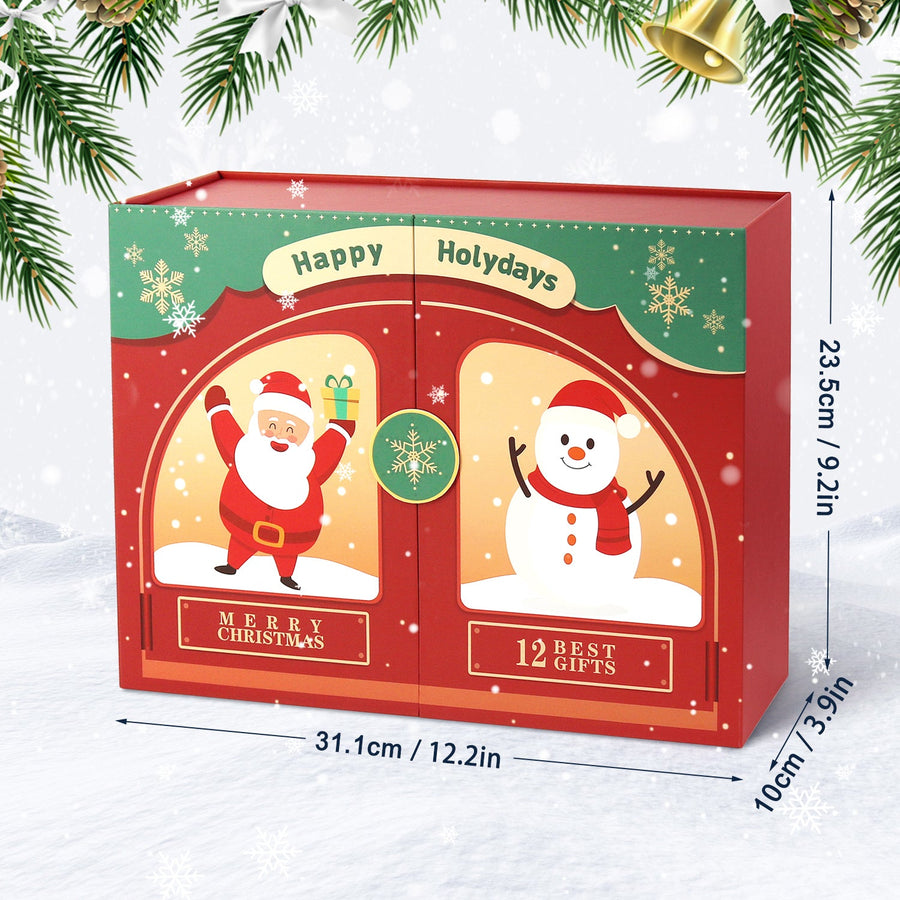 Calendrier de l'Avent Peinture par numéro « Père Noël & Bonhomme de Neige » – 12 surprises