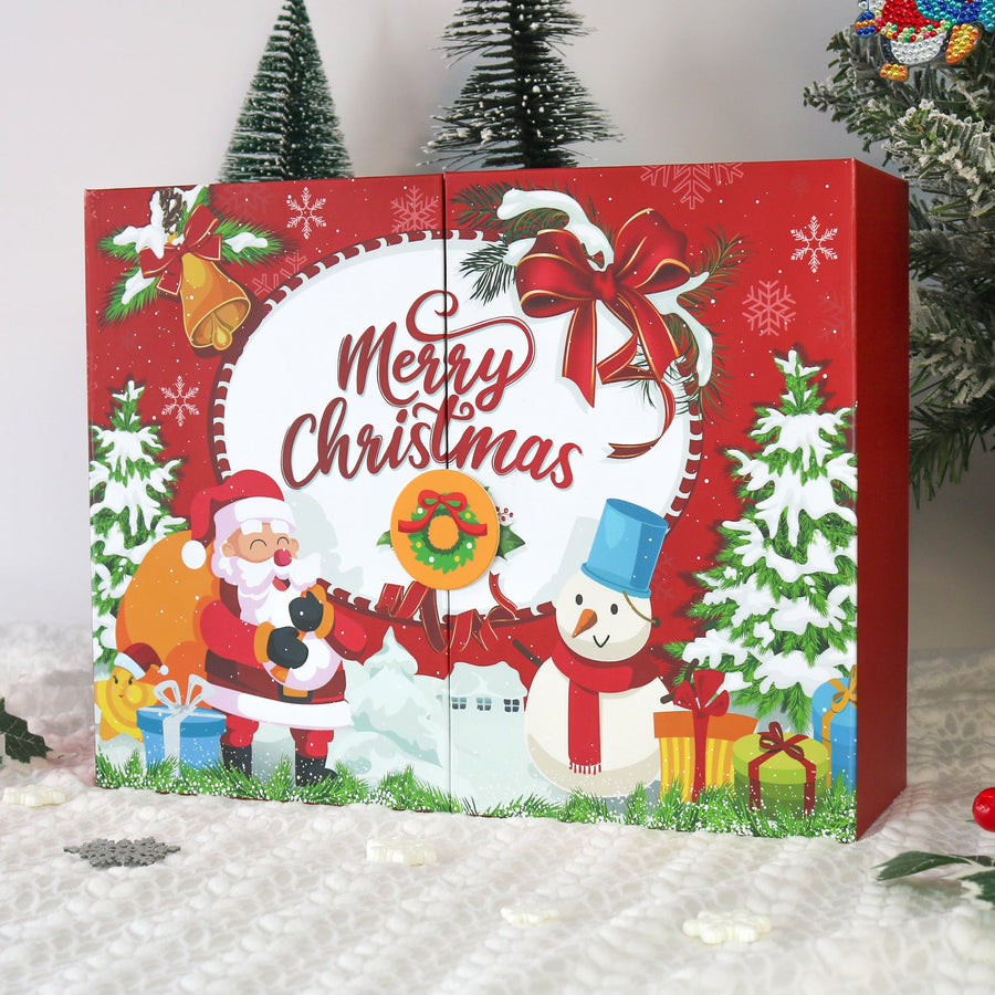 Calendrier de l'Avent Diamond painting « Père Noël Joyeux » – 12 surprises