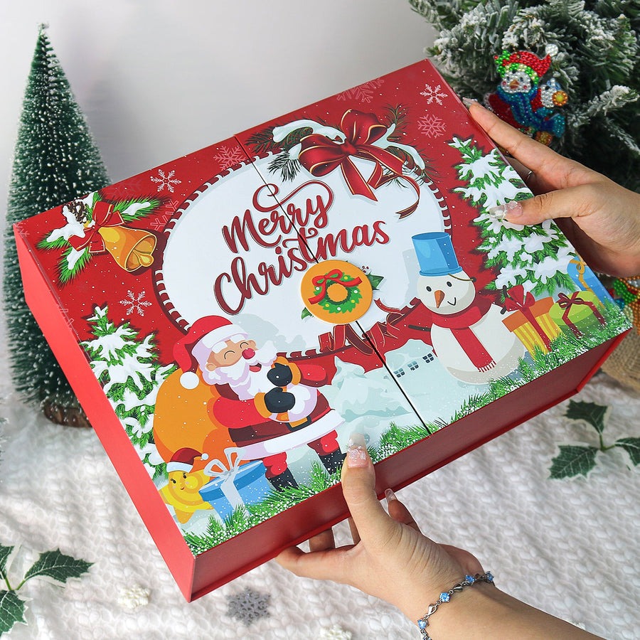 Calendrier de l'Avent Diamond painting « Père Noël Joyeux » – 12 surprises
