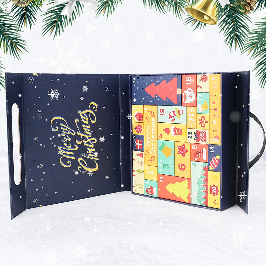 Calendrier de l'Avent Diamond painting « Sapins Dorés » – 24 surprises