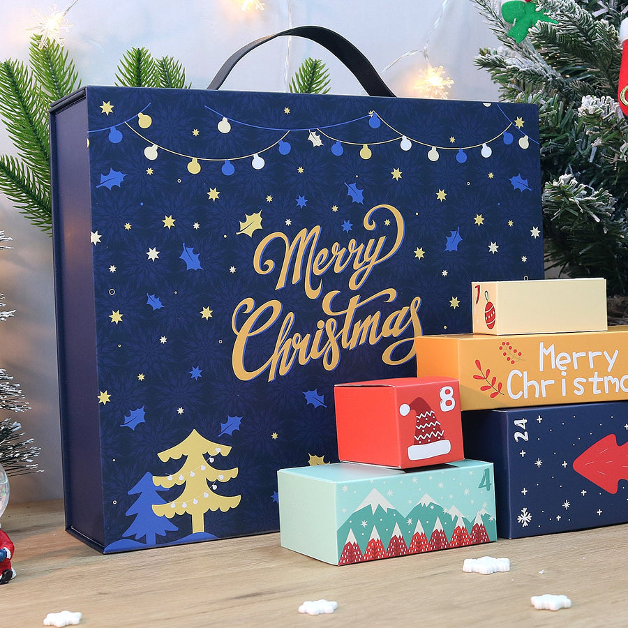 Calendrier de l'Avent Diamond painting « Sapins Dorés » – 24 surprises