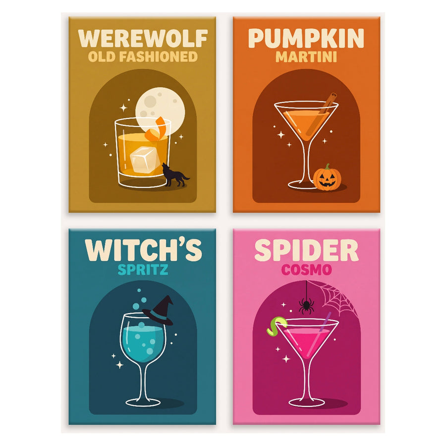 Coffret "Carte des Cocktails Hantés" – 4 peintures par numéro