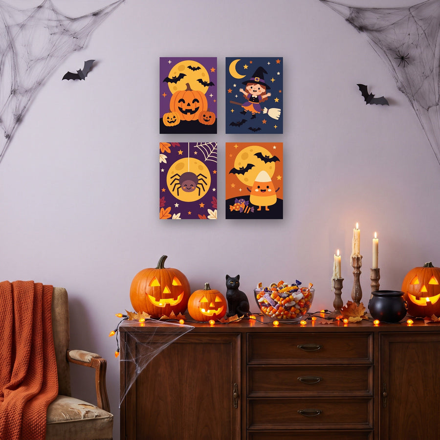 Coffret "Charme de Sorcière" – 4 peintures par numéro