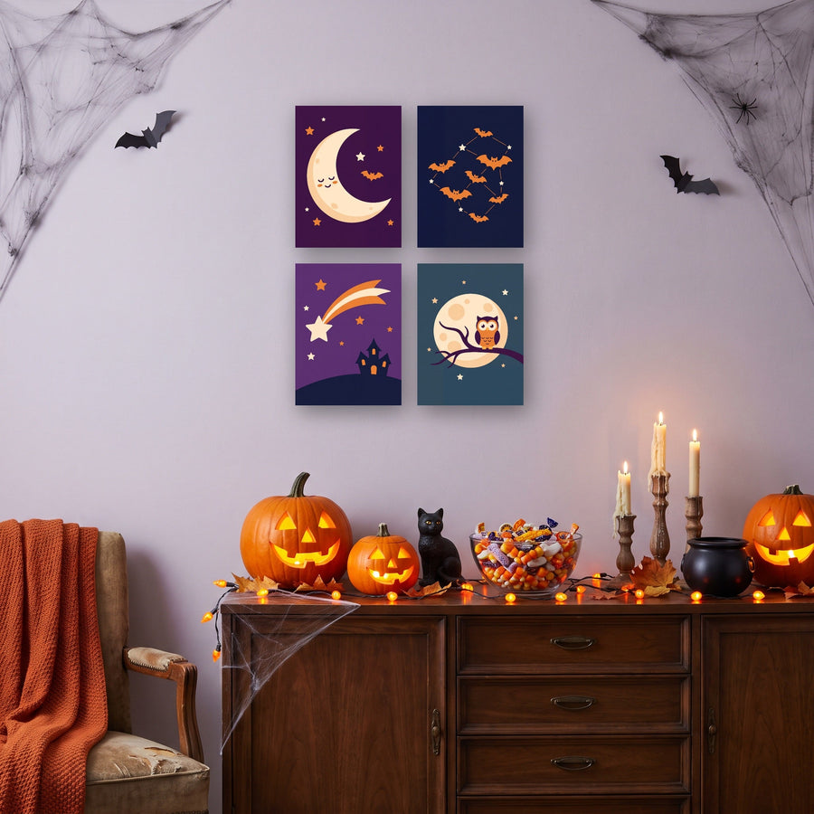 Coffret "Ciel Étoilé d'Octobre" – 4 peintures par numéro