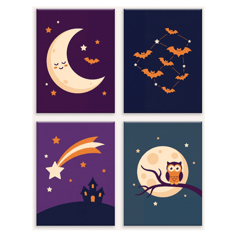 Coffret "Ciel Étoilé d'Octobre" – 4 peintures par numéro