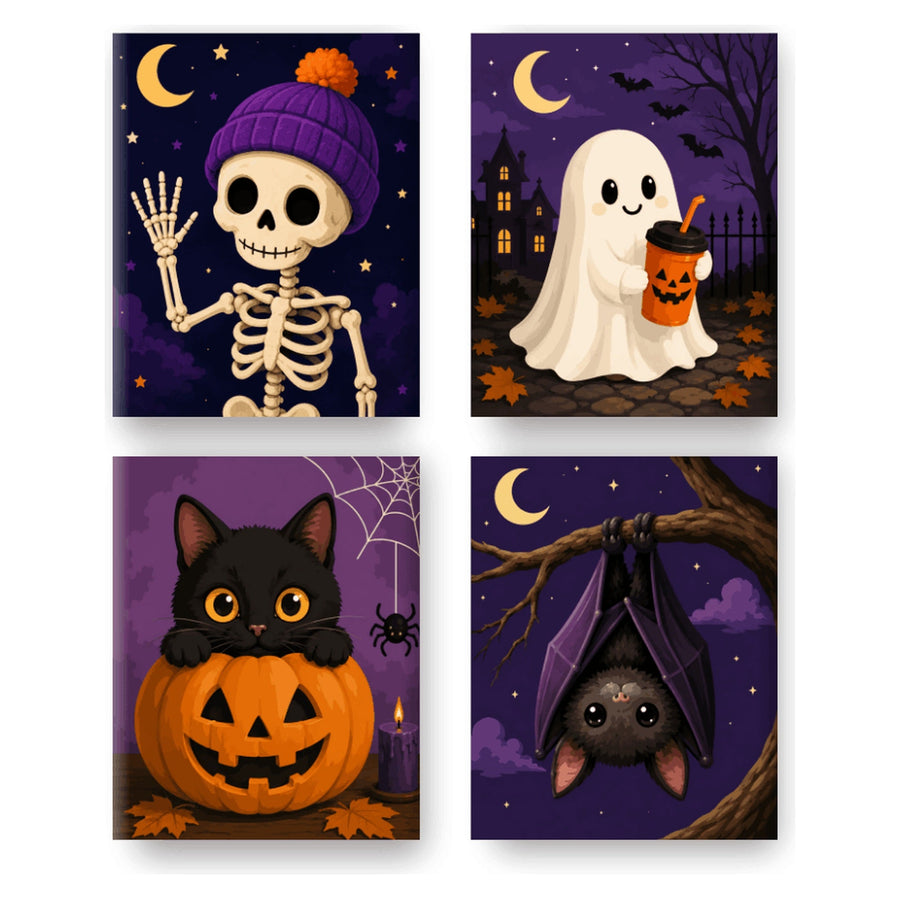 Coffret "Copains de la Nuit" – 4 peintures par numéro