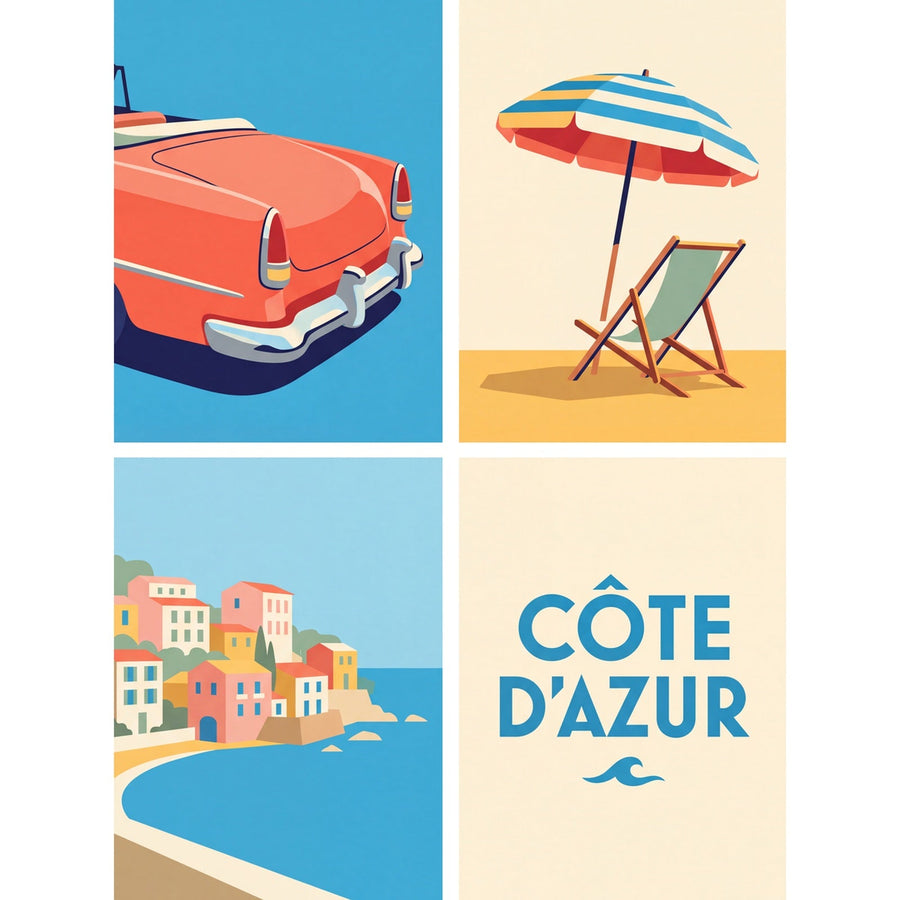 Coffret "Côte d'Azur" – 4 peintures par numéro