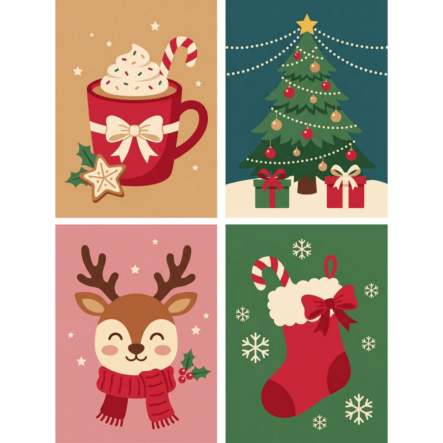 Coffret "Douceurs de Noël" – 4 peintures par numéro