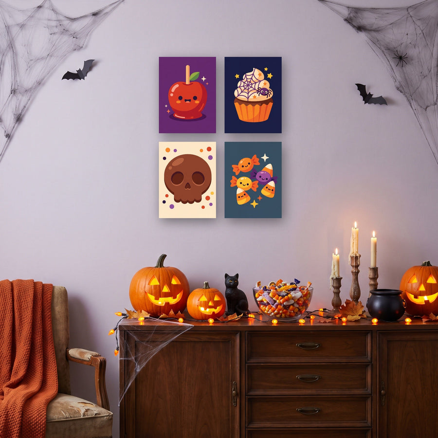Coffret "Friandises Farceuses" – 4 peintures par numéro