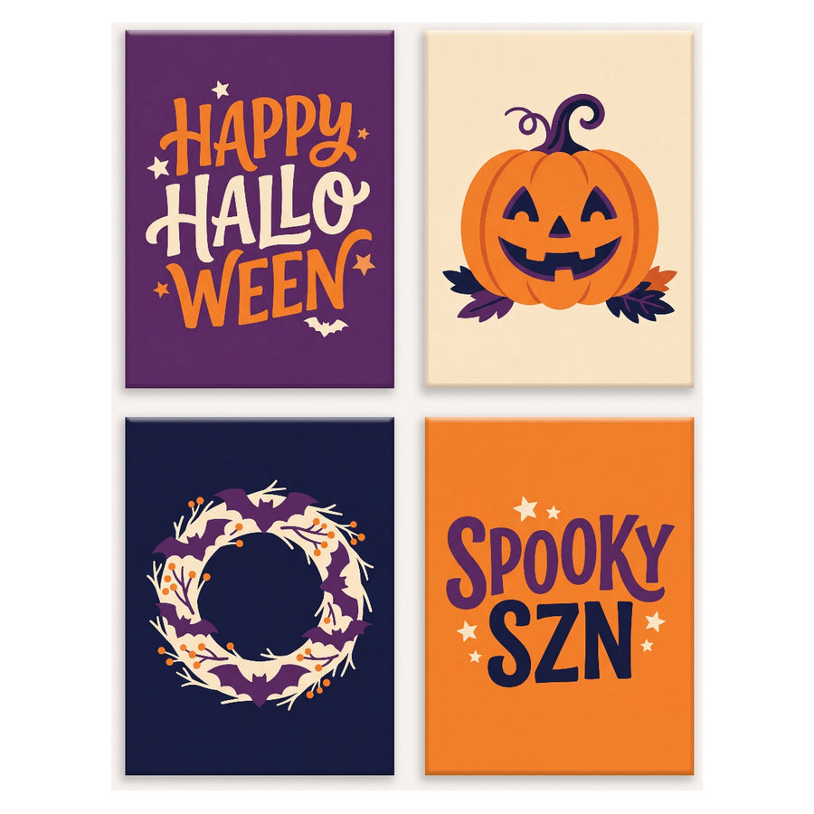 Coffret "Joyeux Halloween" – 4 peintures par numéro