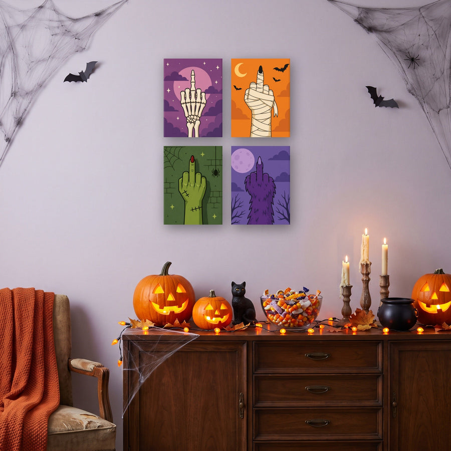 Coffret "Mains Monstrueuses" – 4 peintures par numéro