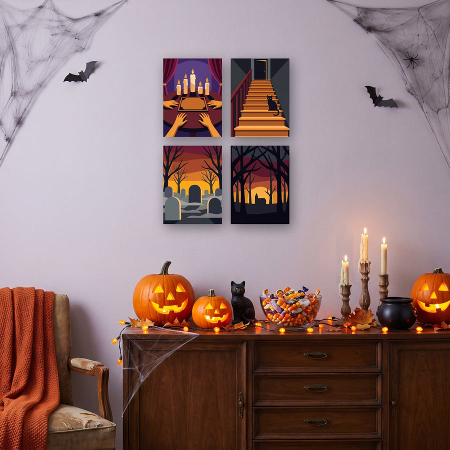Coffret "Nuit des Esprits" – 4 peintures par numéro
