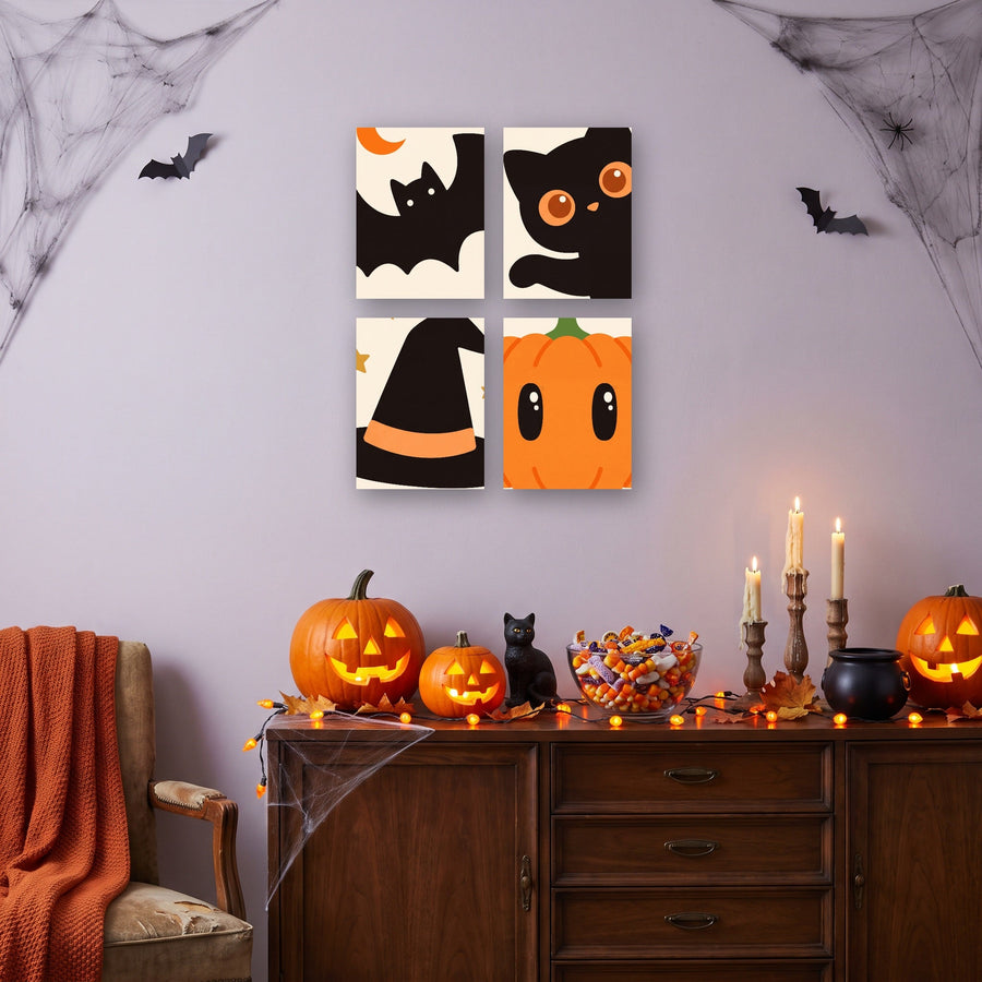 Coffret "Petits Complices d'Octobre" – 4 peintures par numéro