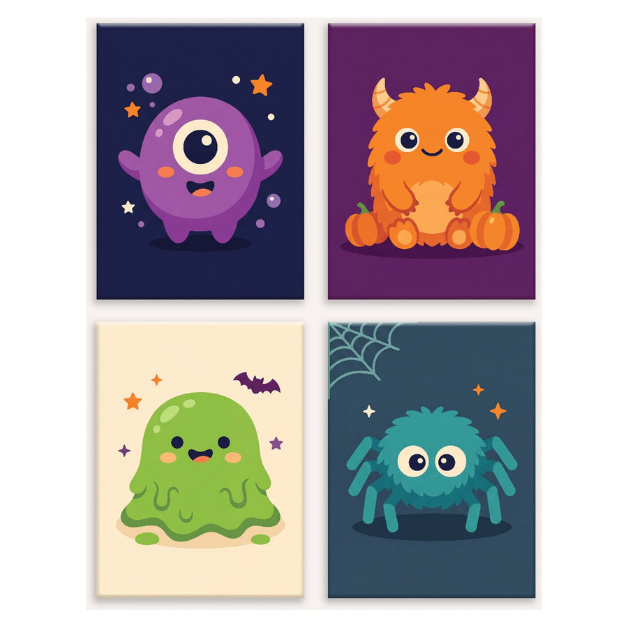 Coffret "Petits Monstres" – 4 peintures par numéro
