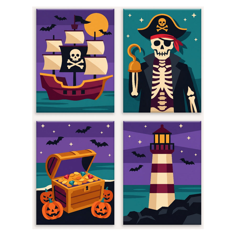Coffret "Pirates Fantômes" – 4 peintures par numéro