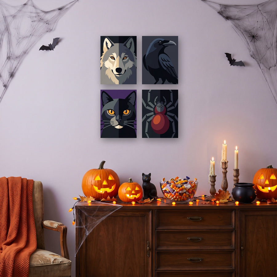 Coffret "Regards de la Nuit" – 4 peintures par numéro