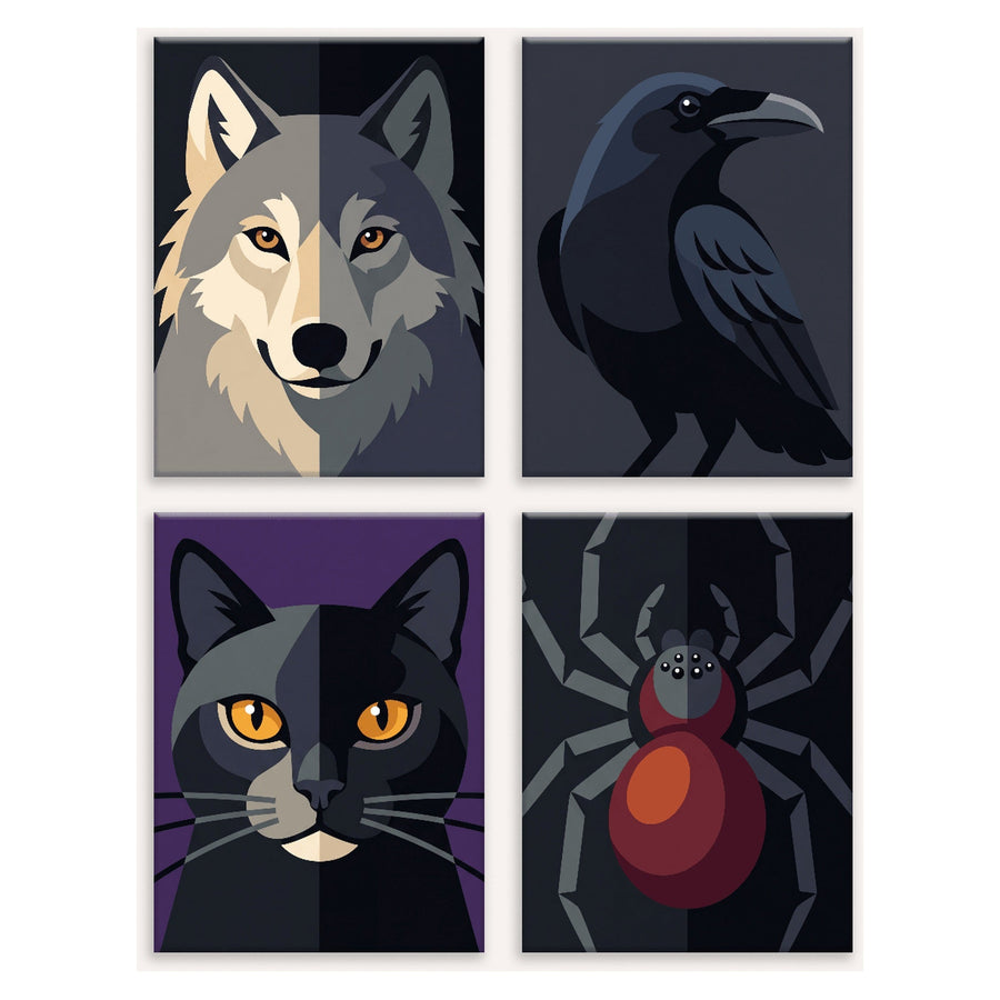 Coffret "Regards de la Nuit" – 4 peintures par numéro