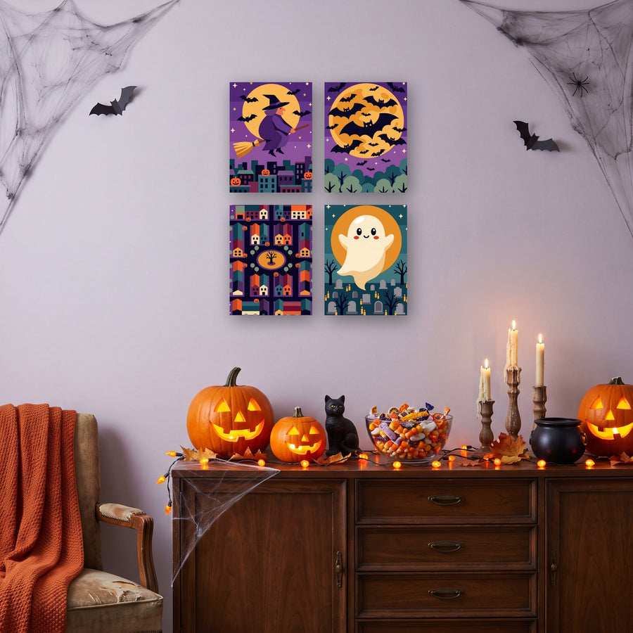 Coffret "Vol de Nuit" – 4 peintures par numéro