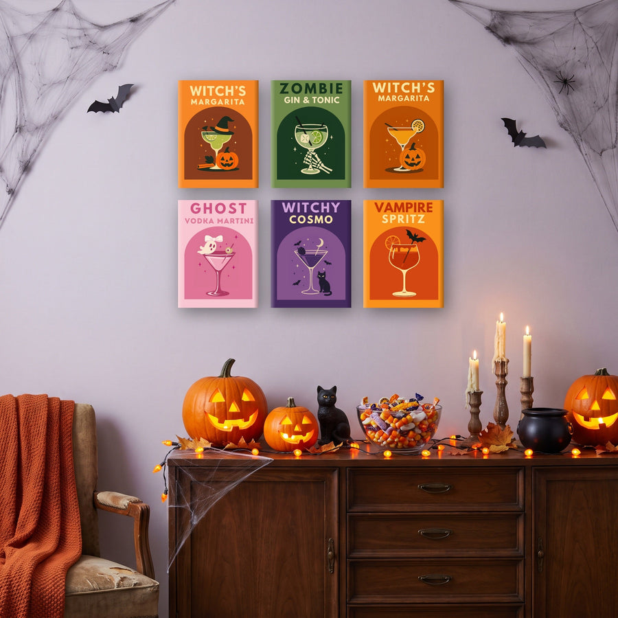 Coffret "Cocktails Ensorcelés" – 6 peintures par numéro