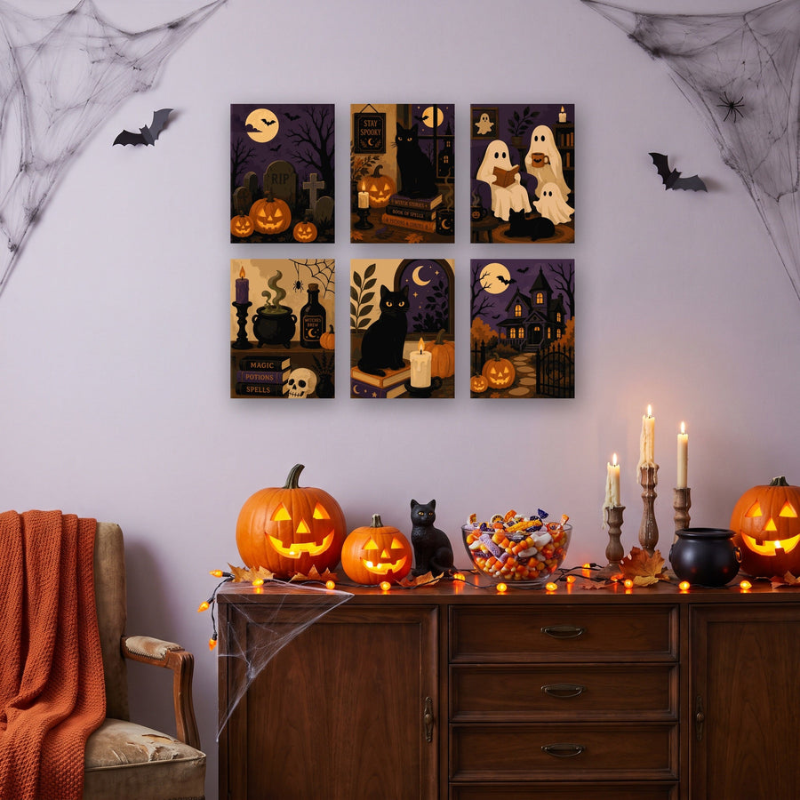 Coffret "Douce Nuit Hantée" – 6 peintures par numéro