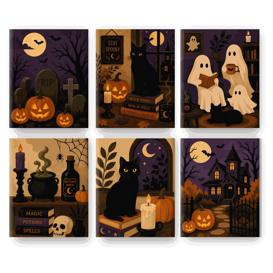 Coffret "Douce Nuit Hantée" – 6 peintures par numéro