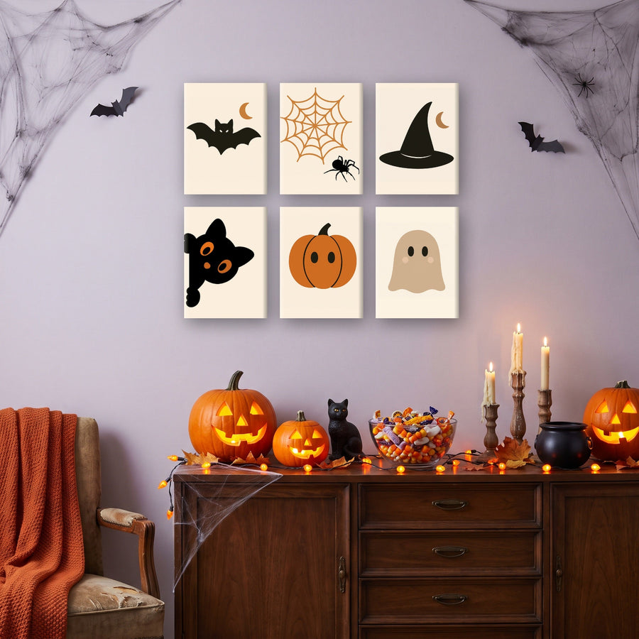 Coffret "Emblèmes d'Halloween" – 6 peintures par numéro