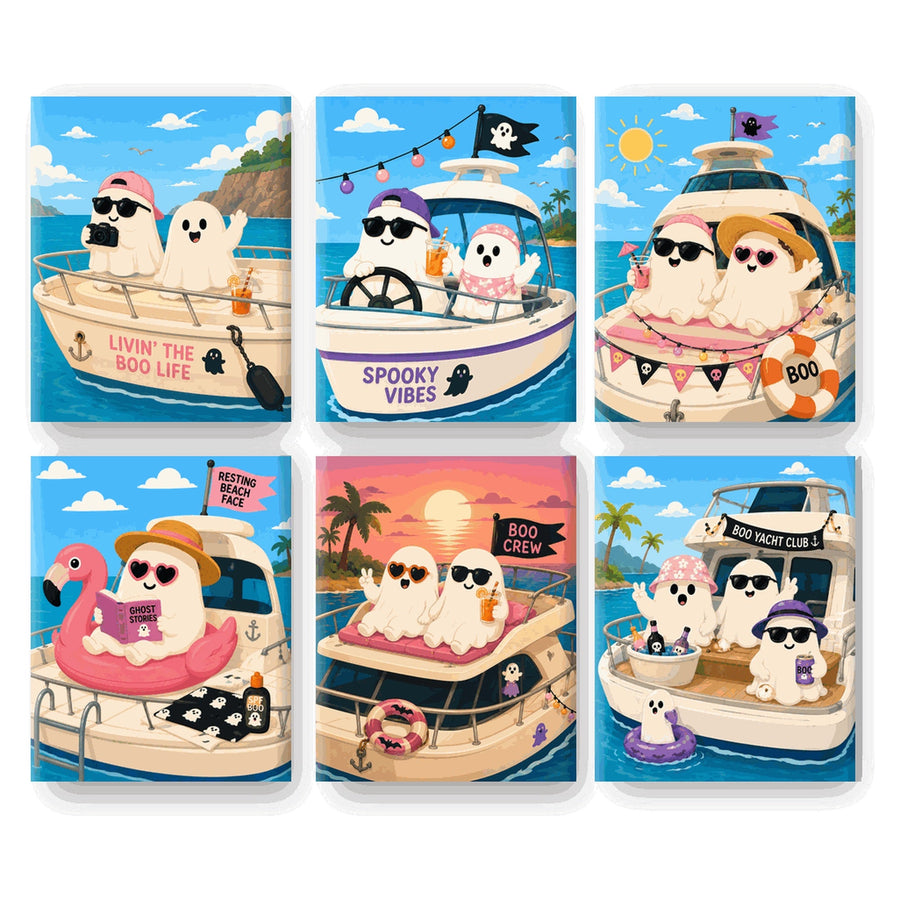 Coffret "Fantômes en Croisière" – 6 peintures par numéro