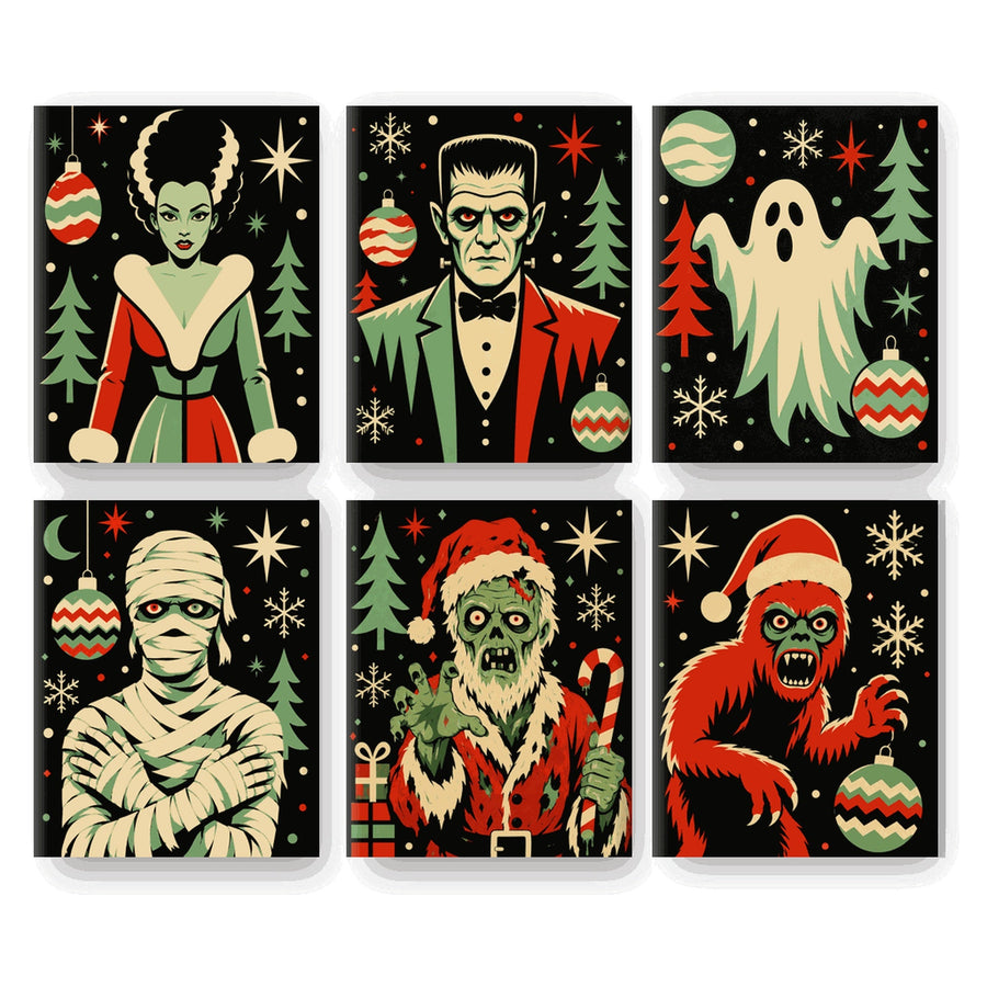 Coffret "Noël des Monstres" – 6 peintures par numéro