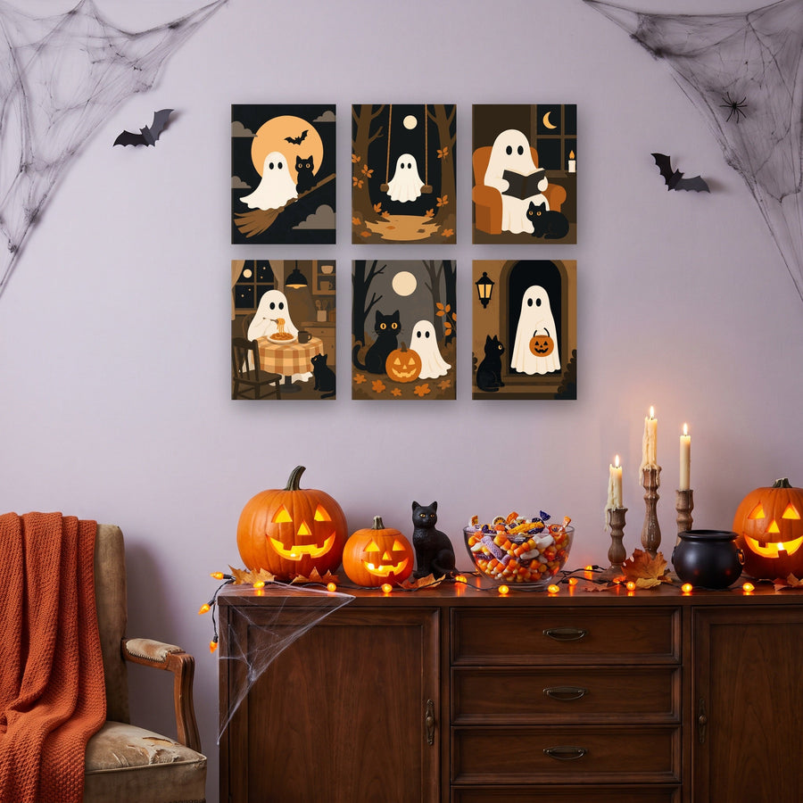 Coffret "Petits Contes de Fantômes" – 6 peintures par numéro
