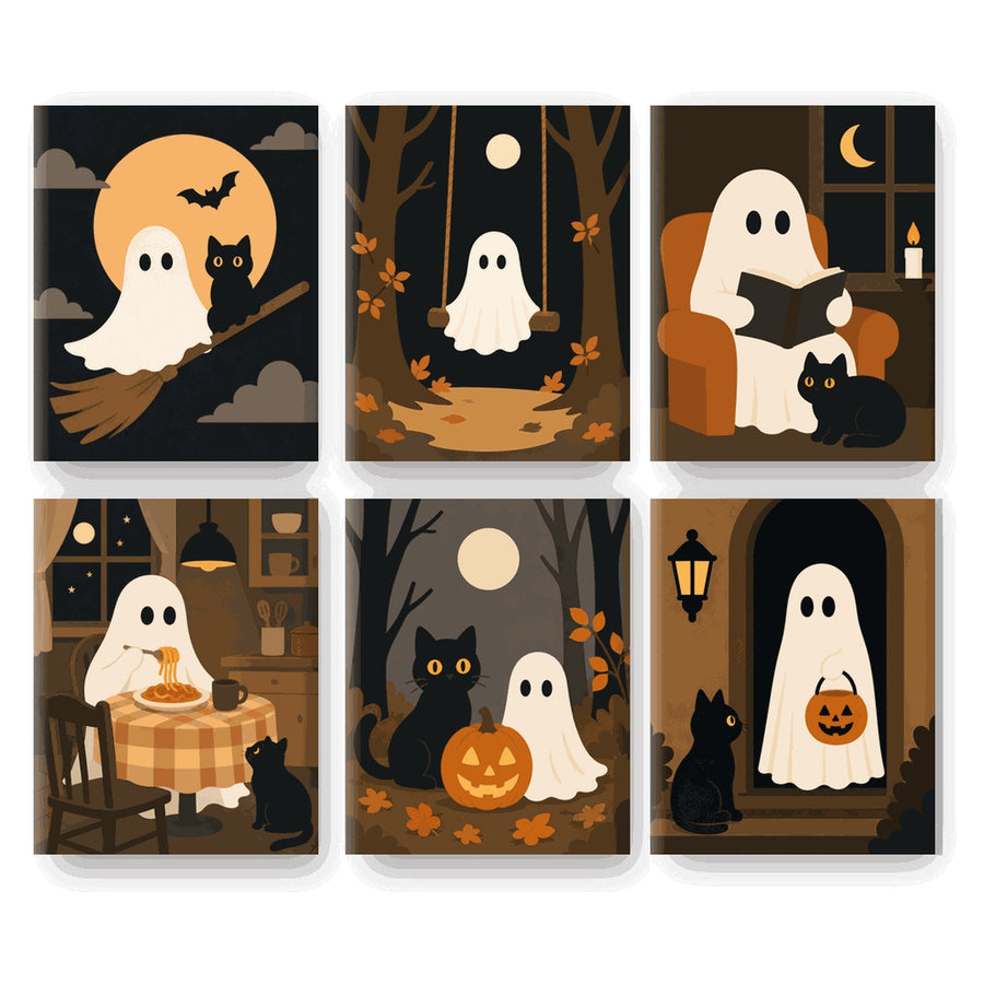 Coffret "Petits Contes de Fantômes" – 6 peintures par numéro
