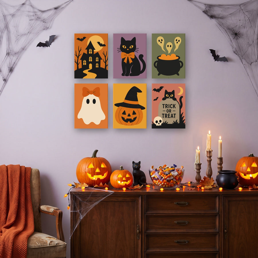 Coffret "Petits Mignons d'Octobre" – 6 peintures par numéro