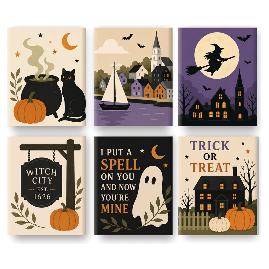 Coffret "Port des Sorcières" – 6 peintures par numéro