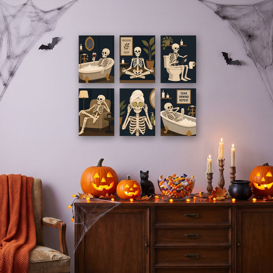 Coffret "Spa des Squelettes" – 6 peintures par numéro