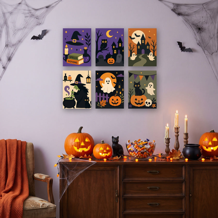Coffret "Veillée des Sorcières" – 6 peintures par numéro